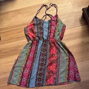 EARTHBOUND Multicolor Strapless Dress